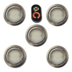 P-LED 89 set 5 x 2,5 Watt
incl. dimmer / afstandsbediening