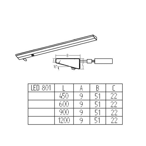 LED armatuur LED 801