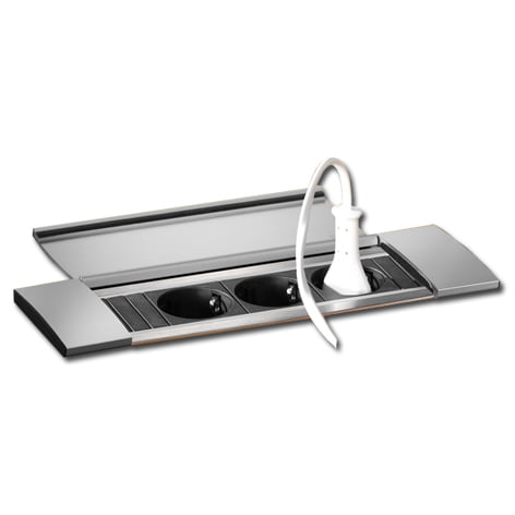 Power Frame inbouw contactdoos 3-voudig met penaarde (B*)