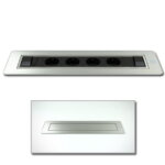 VersaTURN inbouwmodule wit 4-voudig met randaarde