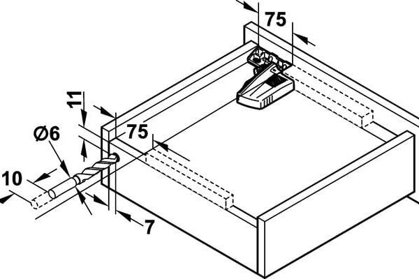 Blum MOVENTO ladegeleiders 520mm met BLUMOTION 60kg Belastbaar