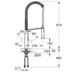 Keukenkraan 1 hendel GROHE K7