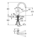 Keukenkraan 1 hendel GROHE Eurostyle Cosmopolitan