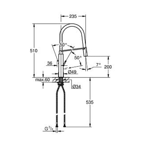 Keukenkraan 1 hendel GROHE Concetto