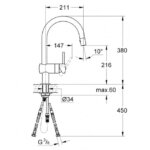 Keukenkraan 1 hendel GROHE Minta
