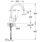 Keukenkraan 1 hendel GROHE Concetto