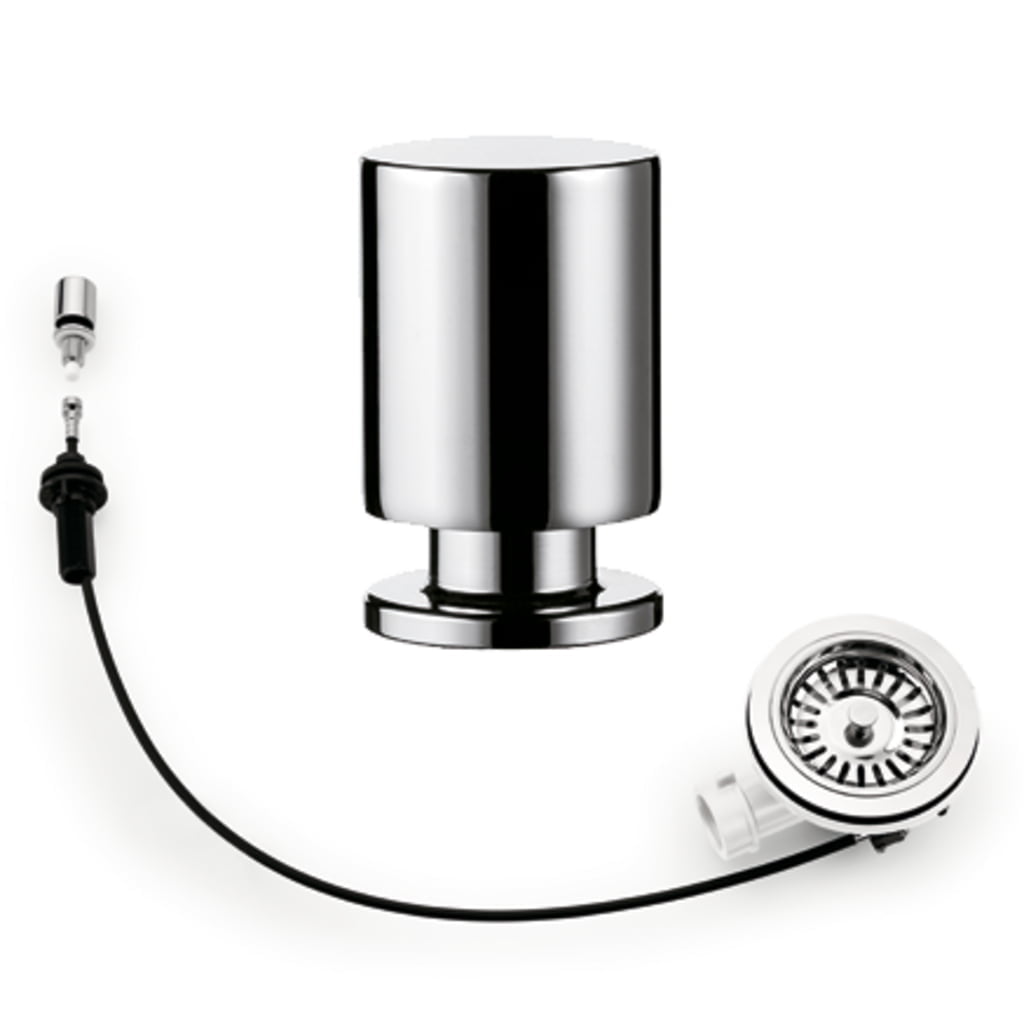 Uittrekbare excentrische kraan, knop RVS.