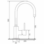Keukenkraan 1 hendel CUCINA