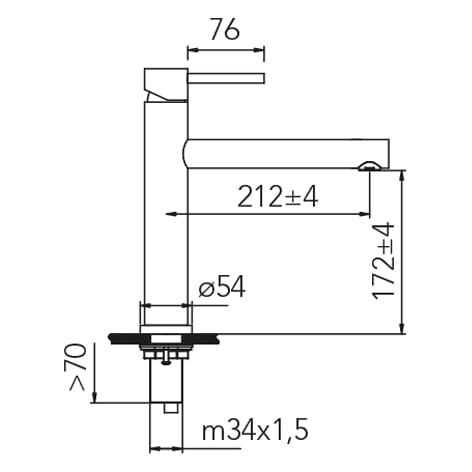 CARESSI keukenmengkraan
