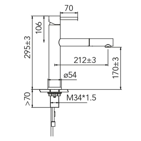 CARESSI keukenmengkraan