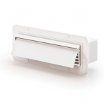 T-GILÜF 1 breed buisrooster buitenkap, Buitenjaloezie, wit