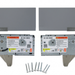 Beslagelementset AVENTOS HK top TIP-ON met schroefbevestiging. Vermogen 930-2800. 107 graden hoek. Grijs.