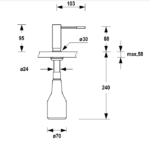 Ono blad zeeppomp, Inhoud 300 ml, Rvs - Afbeelding 2