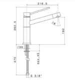X-trend 2400 kraan, Eenhendel keukenmengkraan, Chroom - Afbeelding 2