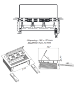 Fliptop Push Small 3ST stopcontact, RVS-look - Afbeelding 2