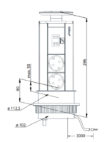 Evoline Powerport 2ST stopcontact - Met USB lader Schulte, Zilvergrijs - Afbeelding 2