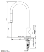 OZ 137, DOECO Royal keukenkraan, Chroom - Afbeelding 2