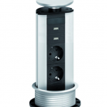 Evoline Powerport 2ST stopcontact - Met USB lader Schulte, Zilvergrijs