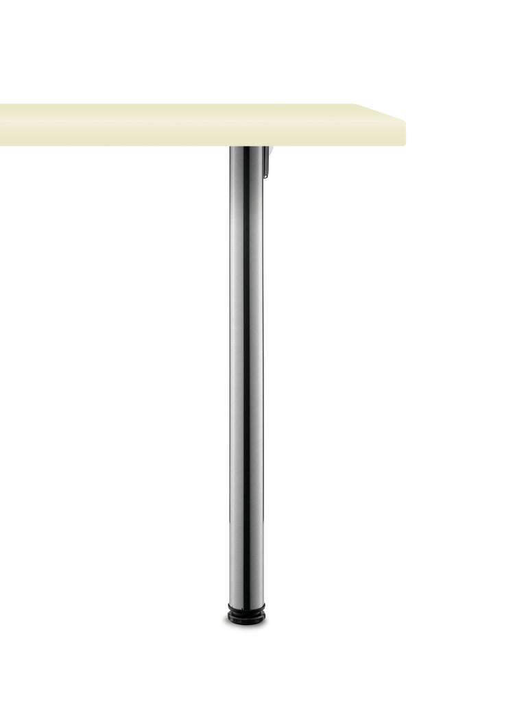 Click rond, tafelpoot, roestvrij staalkleurig