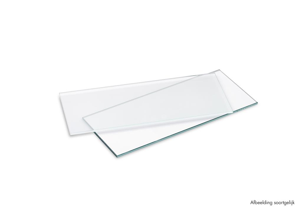 Glazen legborden, Legborddrager., glashelder, L 380 mm