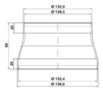 RDZ flow 125/150 Reduceerstuk , Verbindingselement., wit
