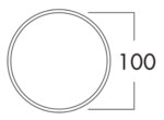 K-Klima-R 100/100 muurdoorvoerunit, Muurdoorvoerunit., wit