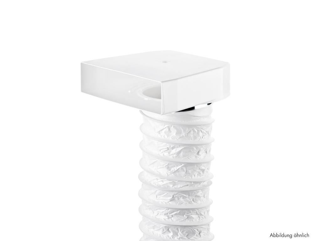 T-URX 125 Omkeerstuk 90Â° met flexibele slang, Koppelstuk, wit, L 1000 mm