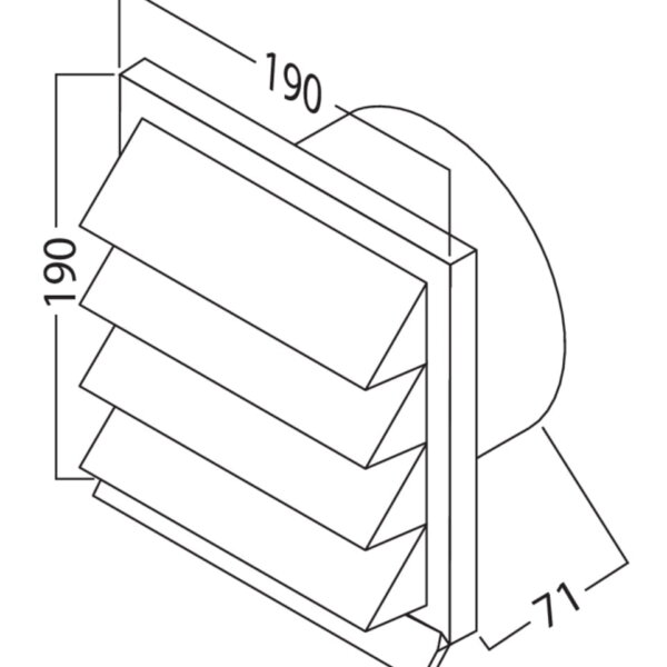 K-Jal 125 Buitenrooster, wit, COMPAIRÂ® Flow 125