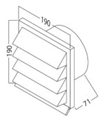 K-Jal 125 Buitenrooster antraciet, COMPAIR® Flow 125