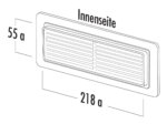 T-ZUL-GI 125 Brede buis traliekap luchttoevoer, Buitenjaloezie., wit