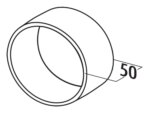 T-VBS 125 Buisverbinding rond , Verbindingselement., wit