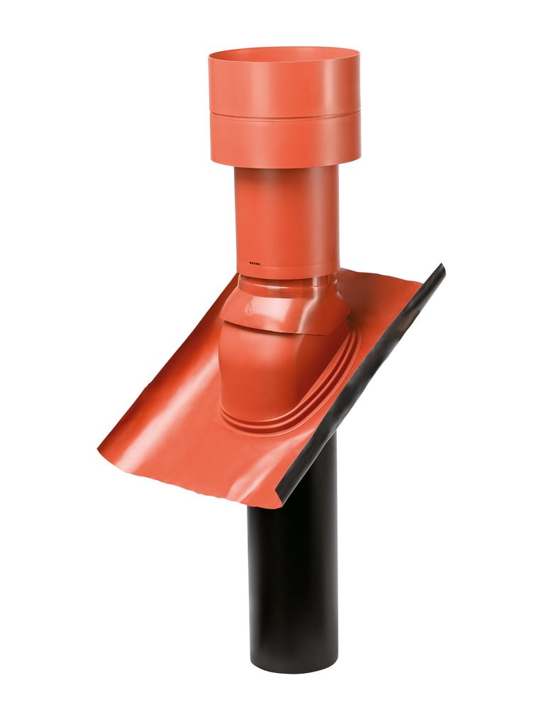DN 150/160 Dakkap, Luchtafvoertoebehoren Compair Flow 150 DN 150/160 Dakkap, Luchtafvoertoebehoren., natuur rood