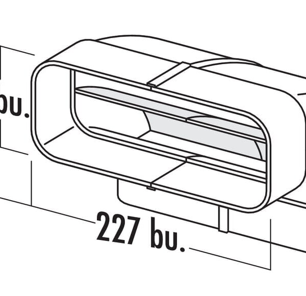 F-RBV 150 Buisbocht verticaal 90ï½¡, Verbindingselement., wit