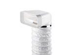 F-URX verloopstuk 90ÃÂ° met flexibele slang, wit, L 500 mm, COMPAIRÂ® Flow 150