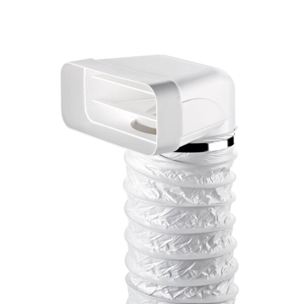 F-URX verloopstuk 90ÃÂ° met flexibele slang, wit, L 500 mm, COMPAIRÂ® Flow 150