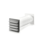 K-Klima-R 150/150 muurdoorvoerunit, buitenrooster, lichtgrijs, COMPAIRÂ® Flow 150