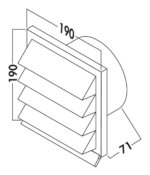 K-Jal Buitenrooster,antraciet, COMPAIR® Flow 150