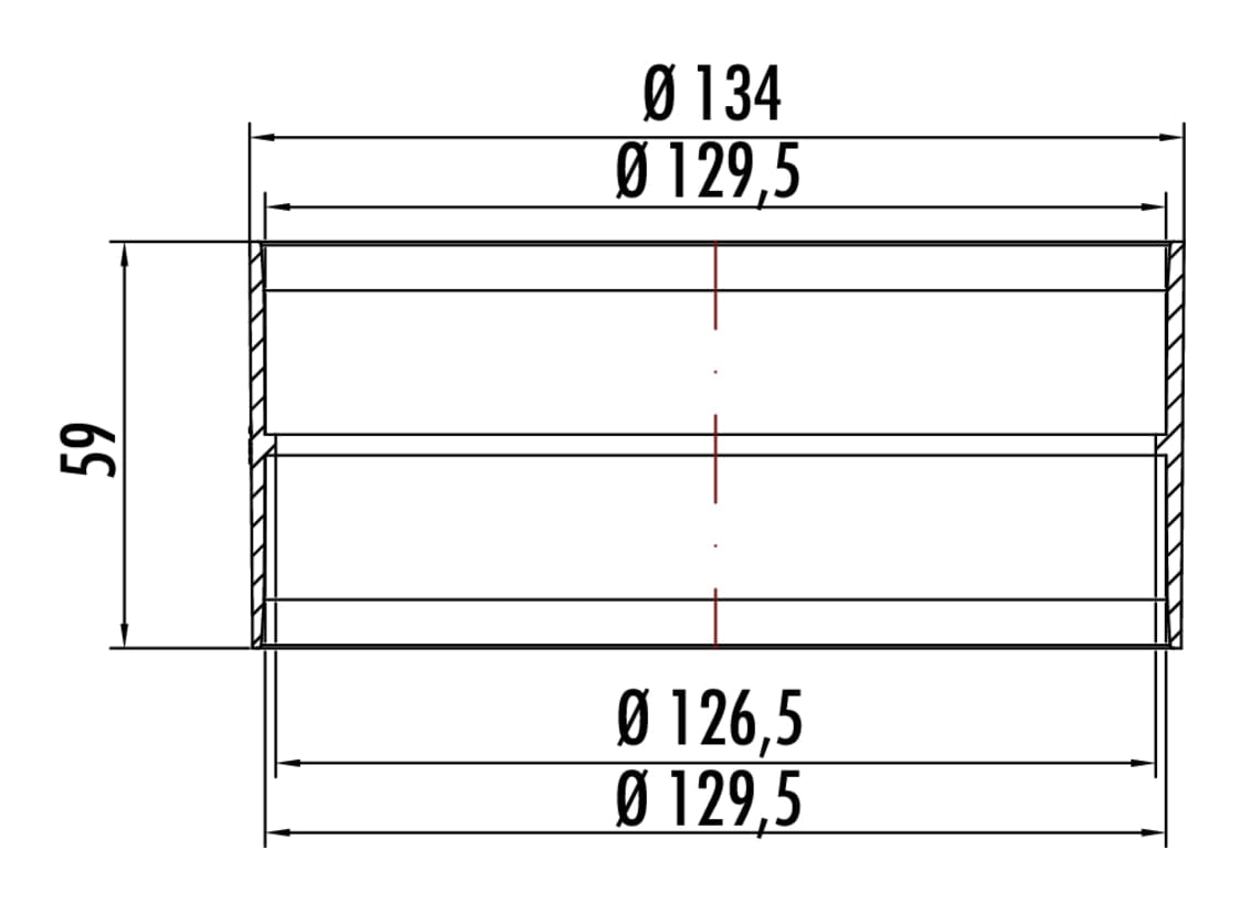 Compair Flow 125 R-VBS rond, koppelstuk, wit 2 Compair Flow 125 R-VBS rond, koppelstuk, wit