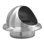 Uitblaasrooster, bol RVS