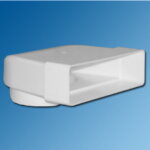 Luchtafvoer, plat, overgangsstuk