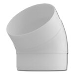 Luchtafvoer, rond, bocht