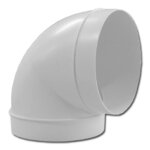 Luchtafvoer, rond, bocht