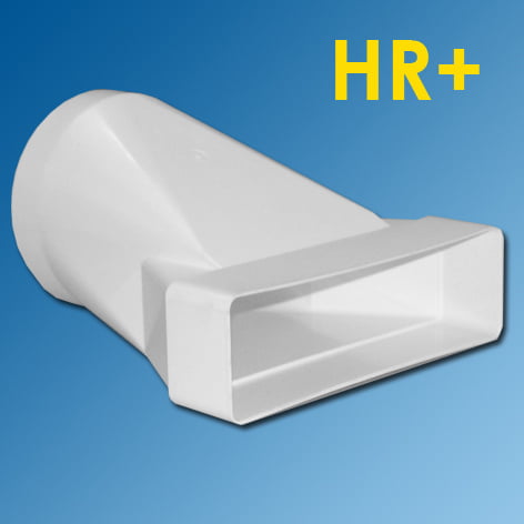 Luchtafvoer, plat, overgangsstuk HR+ 220x90mm