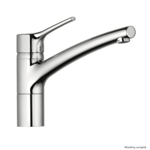 Trendo 4 Raamarmatuur, Ã©Ã©nhendel keukenmengkraan, roestvrij staalfinish, hoogdruk