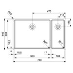 Spoelbak REGINOX New York 50x40+18x40