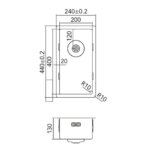 CARESSI CAPP20R10 spoelbak
