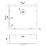 CARESSI CAPP46D46R10 spoelbak