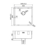 CARESSI CAPPFWD40R10 spoelbak