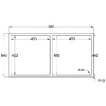CARESSI CA4040R10 spoelbak