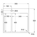 CARESSI CA1534KR10 spoelbak